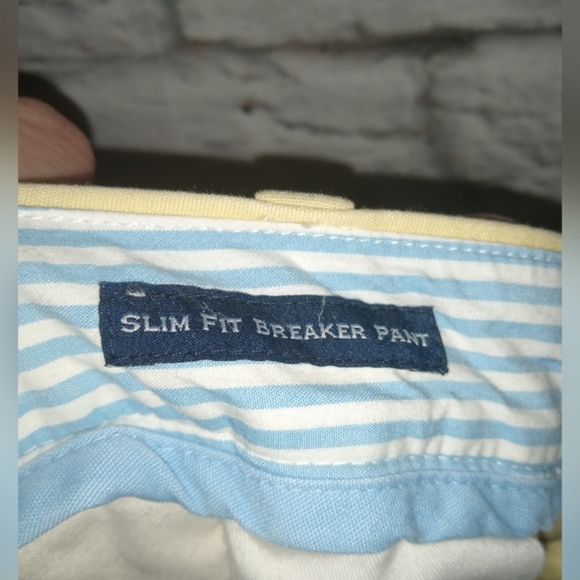 Vineyard Vines Yellow Slim Fit Breaker Pant Chinos Size 30x32 - Picture 4 of 4